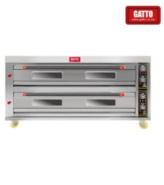GATTO 2 Deck 6 Tray Electric Pizza Oven w/ Ceramic Floors